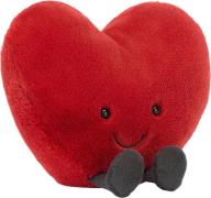 Jellycat Amuseable Red Heart Small - Bamser hos Magasin