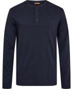 Camel Active NOS Henley 1/1arm Mand Night Blue Langærmede T-shirts Str...