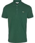 Lacoste Short Sleeved Ribbed Collar Shirt Mand Green Kortærmede Poloer...