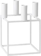 Audo Copenhagen Kubus 4, Candle Holder, White Hvid Str B: 14 x H: 14 c...