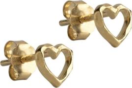 ENAMEL Copenhagen Studs, Organic Heart 6,5 x 6,5 mm - Ørestikker hos M...