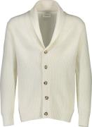 Lindbergh Shawl Collar Knit Cardigan Mand Hvid Cardigans Relaxed Fit S...