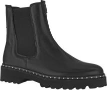 Gabor Schwarz Gold/foulardmic. /Niete Kvinde Sort Chelsea Boots Str 38...