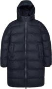 Rains Alta Longer Puffer Jacket W3t4 Kvinde Navy Regnjakker Str L - ho...