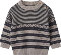 Wheat Strik Pullover Janus Str 2 år / 92 cm - Blå Toppe Bomuld hos Mag...