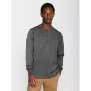 Knowledge Cotton Apparel BO Long Sleeve Henley Gots/vegan Mand Grå Lan...