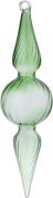 Bungalow Glass Icicle Bonbon Green Green Str H 15 cm - Juletræspynt Tr...