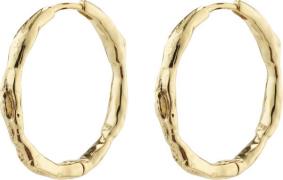 Pilgrim Eddy Recycled Organic Shaped Large Hoops Goldplated One size -...