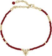 With love darling Red Beaded Bracelet for Gender Justice ONE SIZE - Pe...