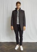 Bruun & Stengade BS Ontario Slim Fit Coat Mand Dark Grey Frakker Str L...