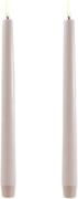 Uyuni LED Taper Candle, Beige, Smooth 0008 - Led Stearinlys hos Magasi...