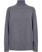 Marella Falange Knit Sweater Wool Blend Kvinde Medium Grey Rullekraver...