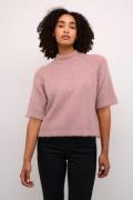 Kaffe Kaemilie Knit Pullover Kvinde Mesa Rose Melange Kortærmet Strik ...