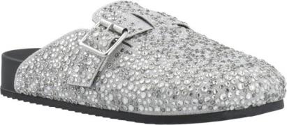 Bianco Sand Mule Simili Stones #P Kvinde Silver Slip-ins Str 37 - hos ...