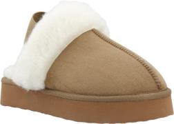 Bianco Biasweetie Flatform Elastic Slipper Faux Suede Kvinde Camel Hje...