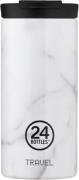 24Bottles Travel Tumbler 600 ml Carrara Hvid Str 8 x 18,5 cm - To-go-k...