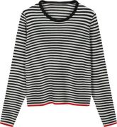 Mads Nørgaard - Copenhagen One Stripe Ellis Knit Kvinde Sort Sweaters ...