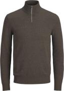 Jack & Jones Jjeemil Knit Half ZIP Noos Mand Mulch/twist Turtlenecks S...