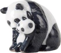 Royal Copenhagen Panda med Unge Figur, 13 cm Hvid Str 13 cm - Figurer ...