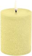 Uyuni LED Pillar Candle, Wheat Yellow, Rustic, 7,8x10,1 cm Wheat Yello...