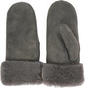 Lovelies Belukta Mittens - Sheep Suede W/ Curly Shearling Around TH L ...