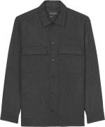 Marc O’Polo Overshirt With Bowling Collar, Ches Mand Dark Grey Melange...