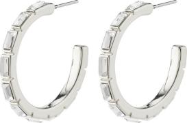 Pilgrim RUE Recycled Hoops Silverplated one size - Creoler hos Magasin