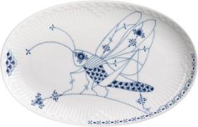 Royal Copenhagen R Creatures Oval Assiette23,5cm Grasshop Hvid Str 23,...