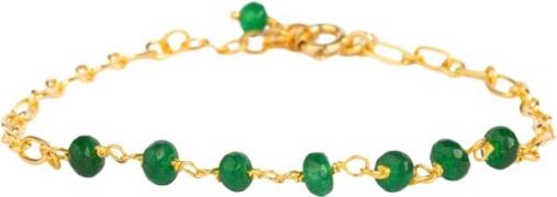 BeChristensen Daisy Green Calcedony Bracelet Gold One Size - Perlearmb...