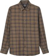 Mads Nørgaard - Copenhagen Alaska Flannel Check Sune Shirt Mand Brun+B...