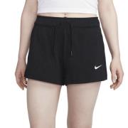 Nike Highwaisted Ribbed Jersey Shorts Kvinde Sail/black Sweatshorts St...