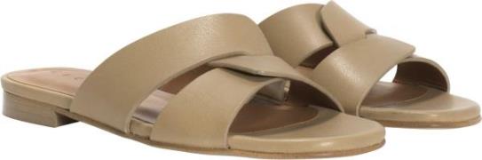 Dico Copenhagen Lulu Flats Kvinde Beige Flade Sandaler Str 37 - hos Ma...