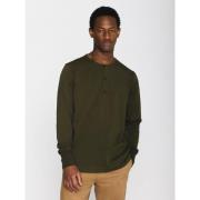 Knowledge Cotton Apparel BO Long Sleeve Henley Gots/vegan Mand Grøn La...