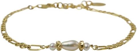 BeChristensen Milana Pearl Bracelet Gold One Size - Kædearmbånd Med Ve...