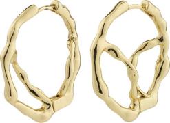 Pilgrim Dido Recycled Hoop Earrings Goldplated one size - Creoler hos ...