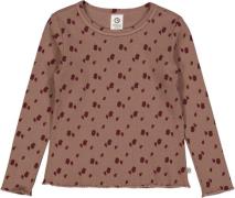 Müsli by Green Cotton Apple l/s T Str 128 - Daydream/ Cabernet/ Bark B...