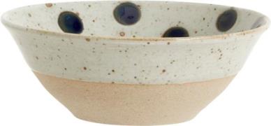 Nordal Grainy dot Bowl, Sand/dark Blue 0008 - Dybe Tallerkener hos Mag...