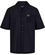 Fred Perry M7762 Mand Blå Kortærmede Skjorter Str L - hos Magasin