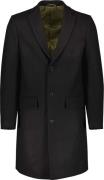 Lindbergh Recycled Wool Coat Mand Sort Frakker Str L - Uld hos Magasin