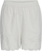 Pieces Pcalmina MW Embroidery Shorts BC Kvinde Birch Casual Shorts Reg...