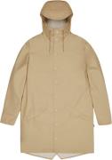 Rains Long Jacket W3 Kvinde Sand Regnjakker Str XL - hos Magasin