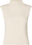 Selected Femme Slfcaro SL Knit TOP Kvinde Birch Kortærmet Strik Str L ...