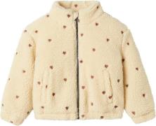 Lil' Atelier Nmfnalo Sherpa Loose Jacket LIL Str 92 - Sandshell/emb. H...