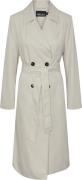 Pieces Pcscarlett LS Trenchcoat Noos Kvinde Silver Gray Trenchcoats St...