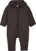 Huttelihut Pram Suit Ears Wool Fleece S Str 68 - Raisin Heldragter Mer...