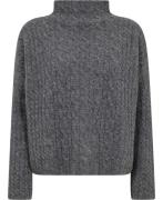 Filippa K Mika Braid Sweater Kvinde Mid Grey M Rullekraver Str L - hos...