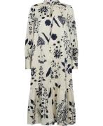 Magasin Alma 3 GRS Kvinde Blue Flower Midi Kjoler Str L