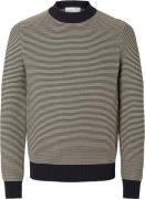 Selected Homme Slhrobert LS Knit Structure Crew NE Mand Sky Captain/oa...