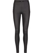 Object Objbelle MW Coated Leggings Noos Kvinde Black Leggings Str 36 -...