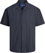 Jack & Jones Joreaster Palma Seersucker Shirt SS Mand Sky Captain/stri...